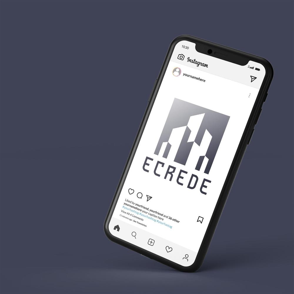 初の自社ブランドマンション「ECREDE」のロゴ作成