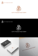 scrug design (scrug)さんのレトルト食品のブランド名「CITY FOOD FACTORY」のロゴ＆マークへの提案