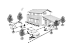 てがきや (tegakiya)さんのシンプルな家とお庭のイラストへの提案