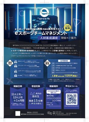 ダキ (Daki6122)さんのeスポーツ分野の講座開催案内チラシ・ポスターのデザイン案募集への提案
