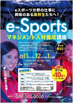 hanako (nishi1226)さんのeスポーツ分野の講座開催案内チラシ・ポスターのデザイン案募集への提案