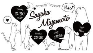 Design Lu ()さんの新生児のママへ。名入れ・出生時情報をメモリアルプリントするデザイン。への提案