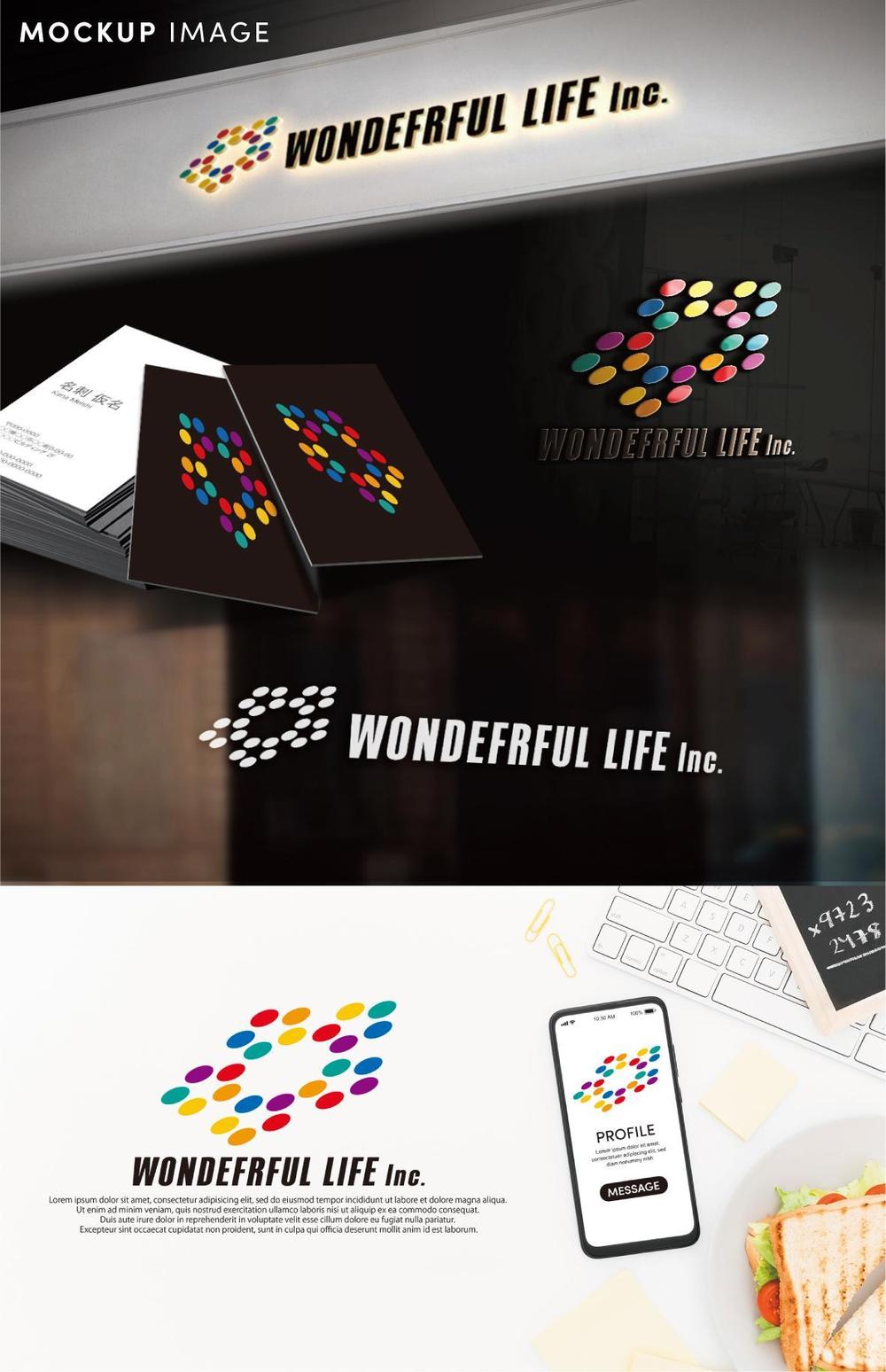 シャンプーなどを卸す会社「WONDEFRFUL LIFE Inc.」のロゴ