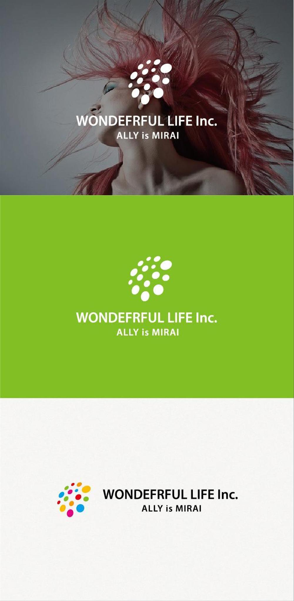 シャンプーなどを卸す会社「WONDEFRFUL LIFE Inc.」のロゴ