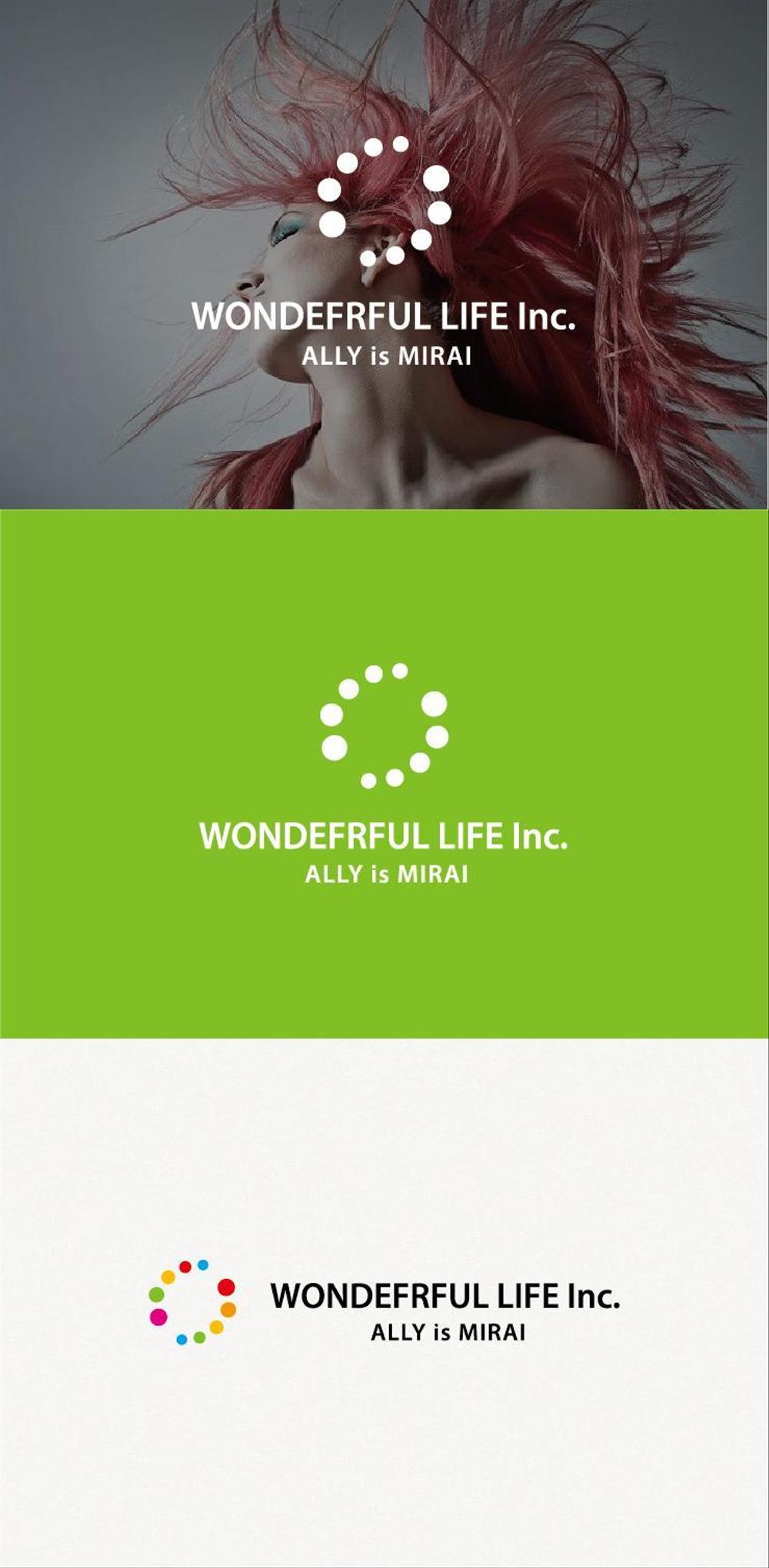 シャンプーなどを卸す会社「WONDEFRFUL LIFE Inc.」のロゴ