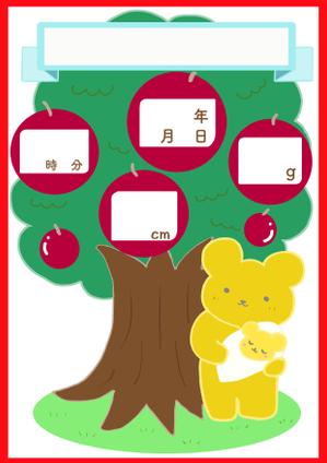 すぎもと樹 (MizCedar)さんの新生児のママへ。名入れ・出生時情報をメモリアルプリントするデザイン。への提案