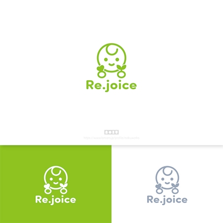  nobuworks (nobuworks)さんのベビー用品専門のリサイクルネットショップの店名「Re.joice」のロゴへの提案
