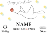 Metsola (Metsola)さんの新生児のママへ。名入れ・出生時情報をメモリアルプリントするデザイン。への提案