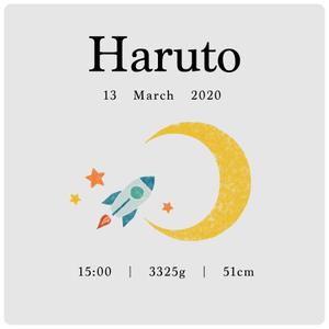 0519 (uina0519)さんの新生児のママへ。名入れ・出生時情報をメモリアルプリントするデザイン。への提案