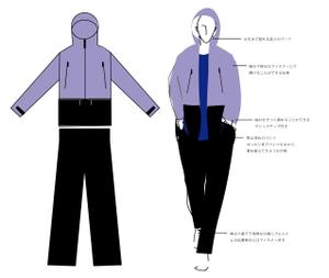 C DESIGN (conifer)さんのアウトドア用ハードシェル【ジャケット＆ズボン】のデザインを募集します！への提案