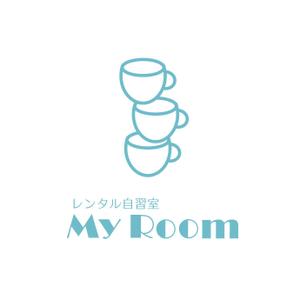 hanakanzashi114さんのカフェ兼自習室「レンタル自習室MyRoom」のロゴへの提案