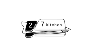 pomu (95s_01)さんのサンドウィッチショップ「２/７kitchen（ななぶんのにきっちん）」のロゴへの提案