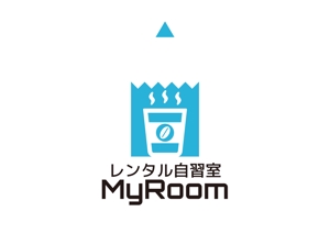 tora (tora_09)さんのカフェ兼自習室「レンタル自習室MyRoom」のロゴへの提案