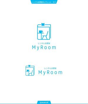 queuecat (queuecat)さんのカフェ兼自習室「レンタル自習室MyRoom」のロゴへの提案