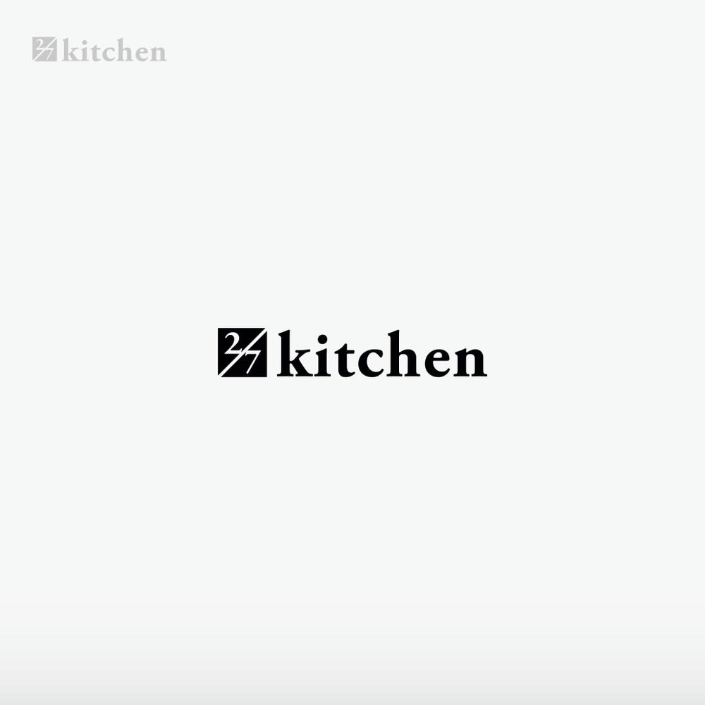 サンドウィッチショップ「２/７kitchen（ななぶんのにきっちん）」のロゴ