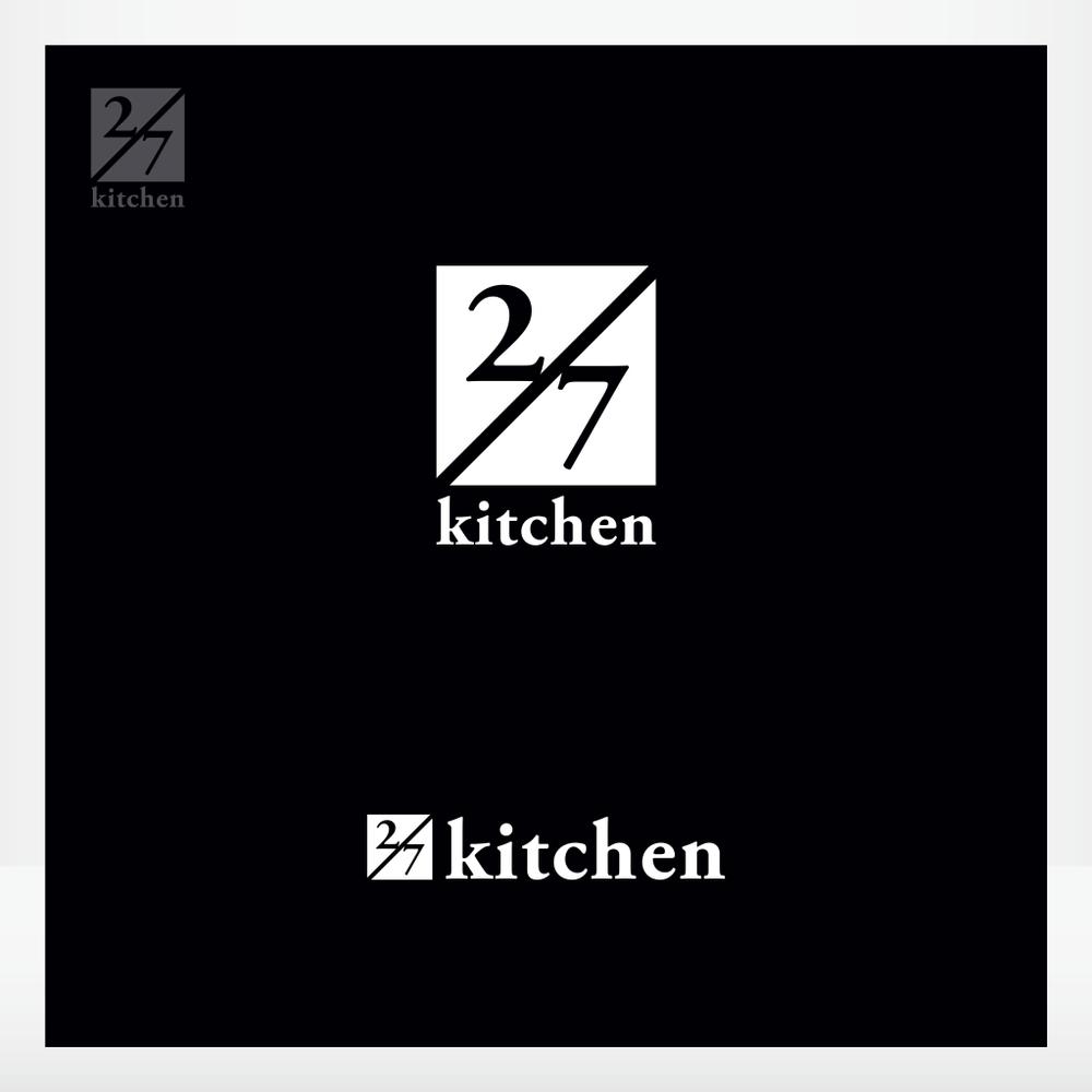 サンドウィッチショップ「２/７kitchen（ななぶんのにきっちん）」のロゴ