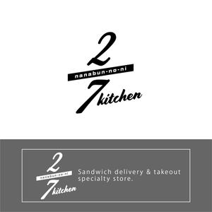 おもちデザイン (jam_owner)さんのサンドウィッチショップ「２/７kitchen（ななぶんのにきっちん）」のロゴへの提案