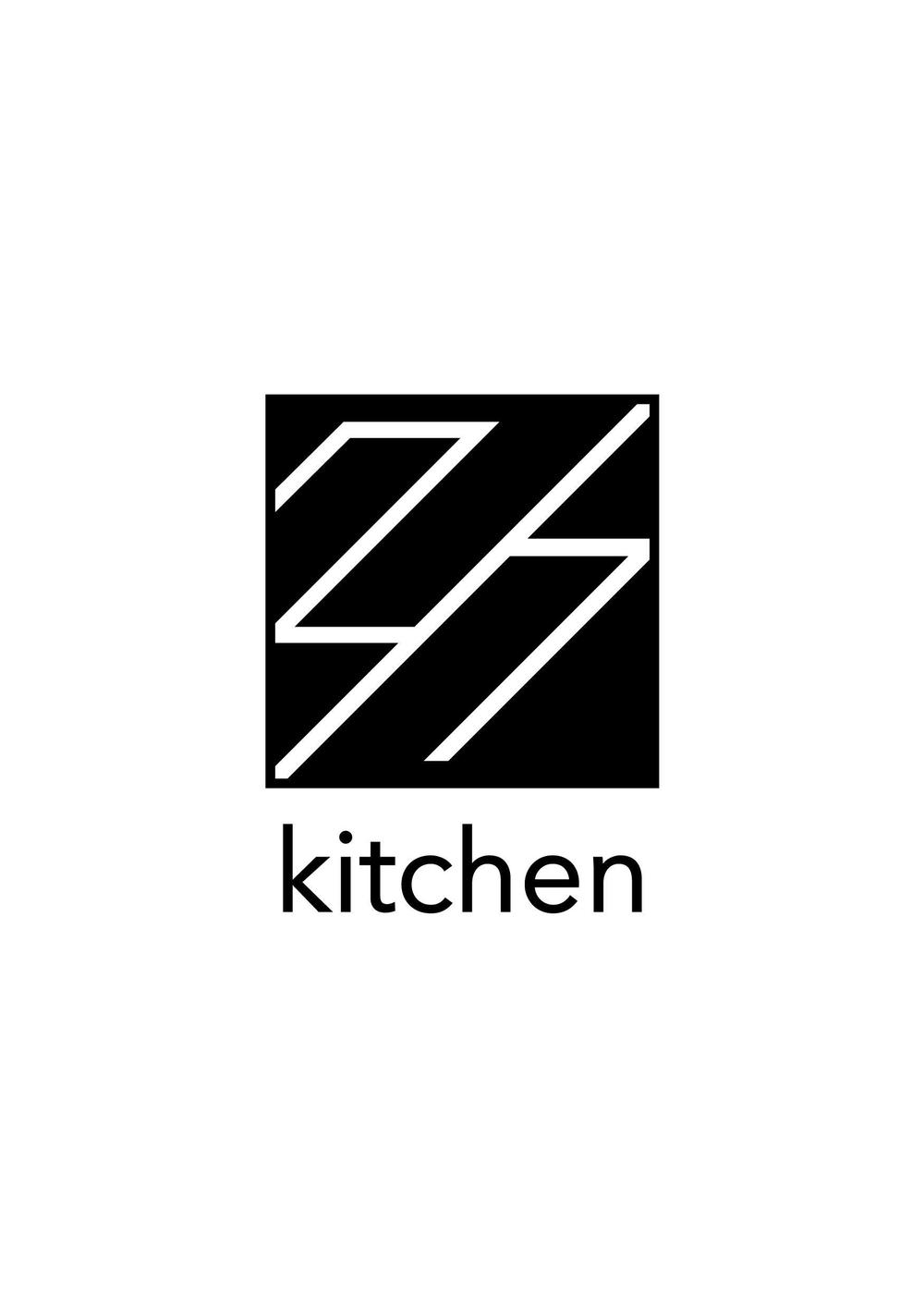 サンドウィッチショップ「２/７kitchen（ななぶんのにきっちん）」のロゴ