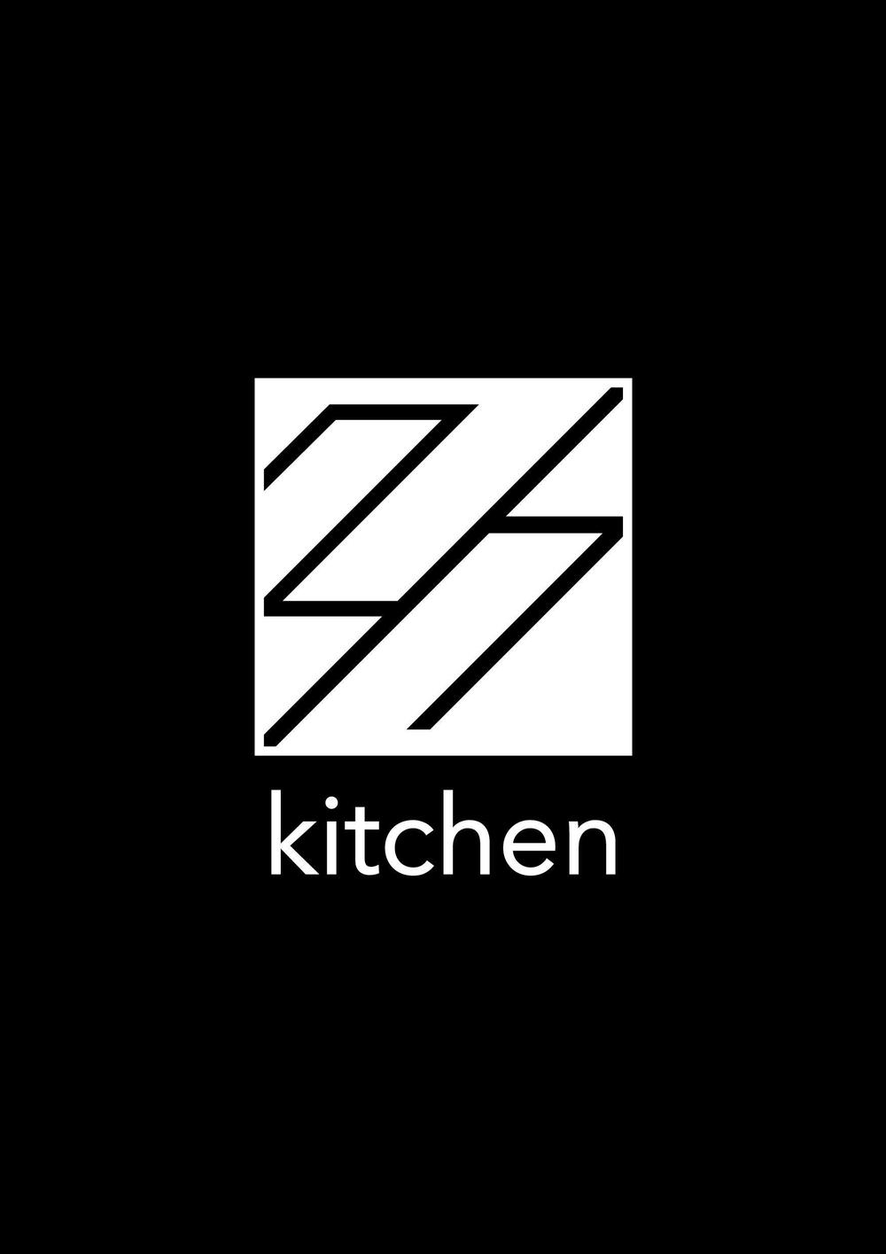 サンドウィッチショップ「２/７kitchen（ななぶんのにきっちん）」のロゴ