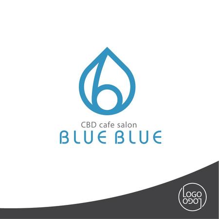 ロゴロゴ (yottofuruya)さんのエステティックサロン「CBD cafe salon BLUE BLUE」のロゴへの提案