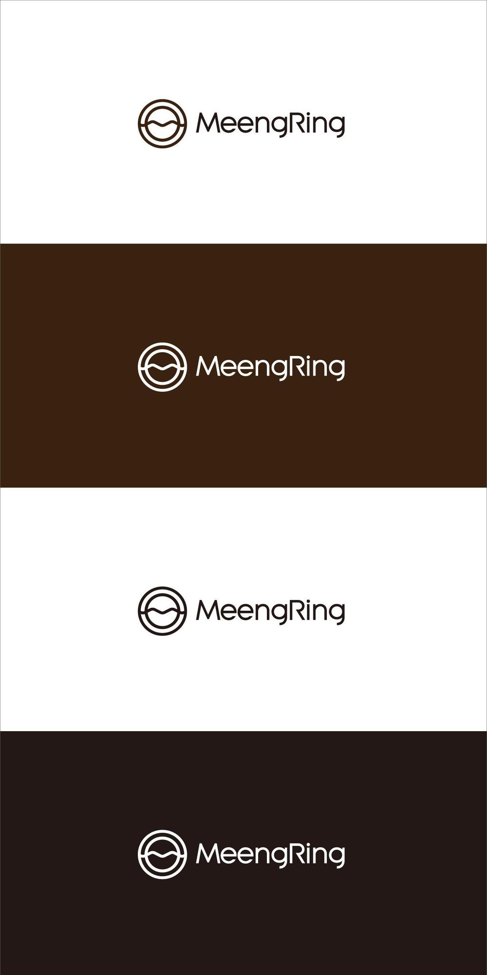 アパレルに付けるMeengRingというブランドのロゴ