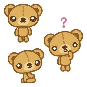 ぴょんた (pyon-ta)さんの萌え可愛いインテリア雑貨風熊のキャラクターデザインへの提案