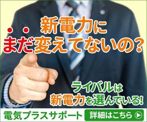 TOP55 (TOP55)さんの新電力サイト「電気プラスサポート」のバナーへの提案