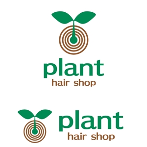 BEAR'S DESIGN (it-bear)さんの「hair shop   plant」のロゴ作成への提案