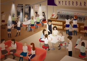 jaikoさんの新業態「MIXERBAR」店内イメージイラスト作成依頼への提案