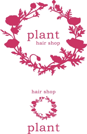 Bertheさんの「hair shop   plant」のロゴ作成への提案