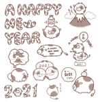 ada_shinoさんの年賀状のデザイン　「うし」のイラスト☆　昨年までのイメージサンプルあり♪への提案