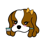 清水良 (shimiryo)さんの歯科医院のキャラクターデザイン「キャバリア犬」への提案