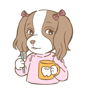 いまいさやか (Furusatooooo)さんの歯科医院のキャラクターデザイン「キャバリア犬」への提案