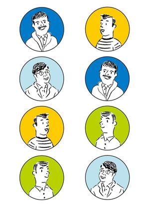 mtrism (mtrism)さんの人物（士業・社長・会社員・学生）のイラスト（アイコン風）４点への提案