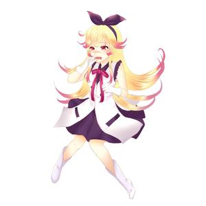 fetaminさんの鼻が痒くて人差し指で鼻の下を強く擦る少女の全身のイラスト制作への提案