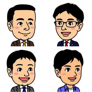 ヤンロン (yanron)さんの人物（士業・社長・会社員・学生）のイラスト（アイコン風）４点への提案