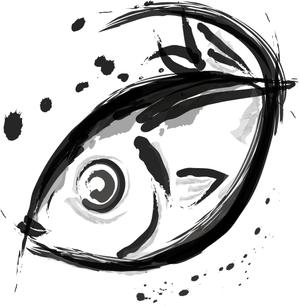ちゃまも (cyamamo)さんの鯵（アジ）の筆で書いたイラスト制作への提案