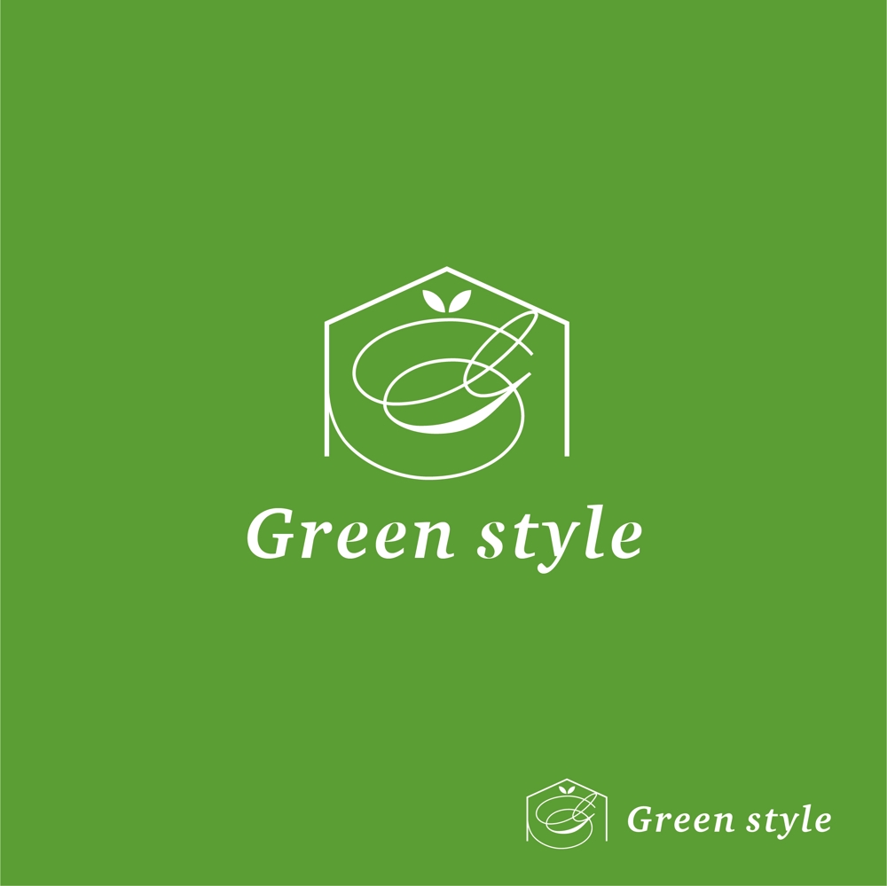 テレワークオフィス　「Green style」のロゴ制作