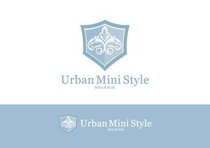 - (WITH_Toyo)さんの子供服アパレルショップサイト「Urban Mini Style」のロゴへの提案