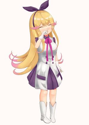 さるみさき (sarumisaki_22)さんの鼻が痒くて人差し指で鼻の下を強く擦る少女の全身のイラスト制作への提案