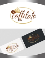 M STYLE planning (mstyle-plan)さんの自家焙煎珈琲とジェラートのお店　『caffelato』のロゴ、ロゴマークへの提案