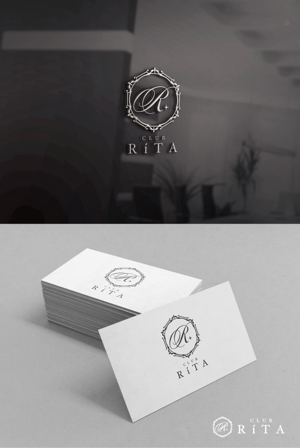 Impactさんのお酒を提供し女性が接客する夜のお店  （店名）CLUB RITAのロゴ作成への提案