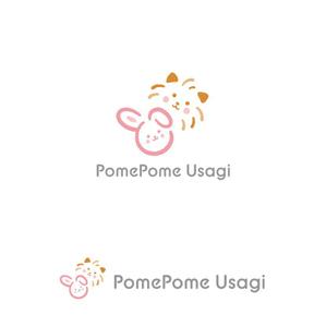 marutsuki (marutsuki)さんのペット用品【ポメポメウサギ】ロゴ作成　への提案
