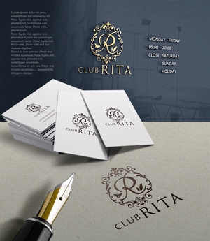 drkigawa (drkigawa)さんのお酒を提供し女性が接客する夜のお店  （店名）CLUB RITAのロゴ作成への提案