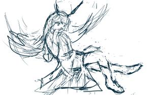 na2200 (na2200)さんの鼻が痒くて人差し指で鼻の下を強く擦る少女の全身のイラスト制作への提案
