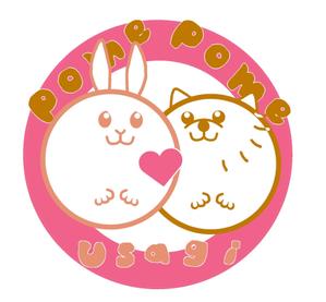 HaTu (hatu-d)さんのペット用品【ポメポメウサギ】ロゴ作成　への提案