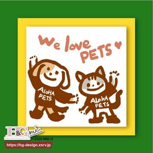 BrandingDesign M.C (MINO)さんのペットをモチーフにしたアパレルブランド「ALOHA PETS」のイメージキャラクターへの提案