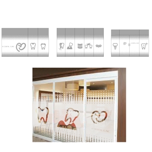 marukei (marukei)さんの歯科医院のガラス面のすりガラス風デザインへの提案