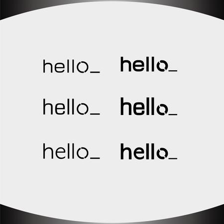 D.R DESIGN (Nakamura__)さんの会社名「hello」のロゴへの提案