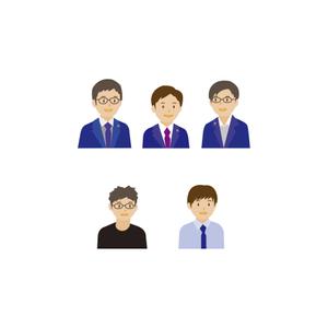 manamie (manamie)さんの人物（士業・社長・会社員・学生）のイラスト（アイコン風）４点への提案